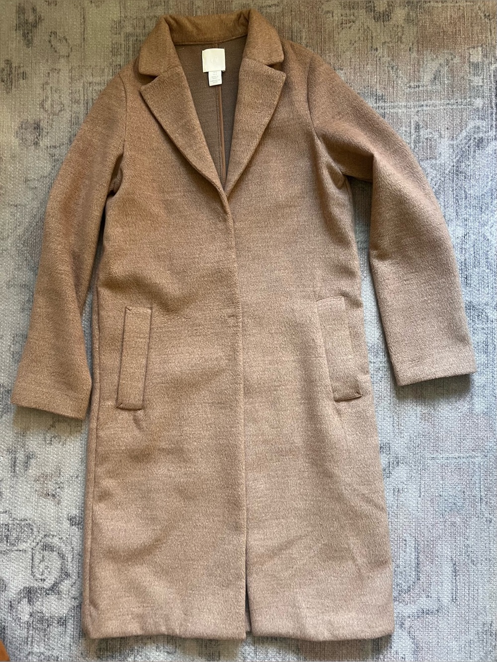 H&M women’s Tan Long Coat (sz 0)